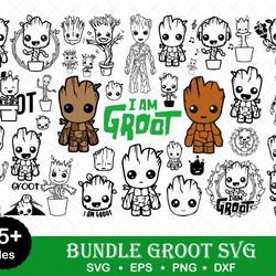 Groot Svg Bundle, Baby Groot Svg for cricut, Groot Png, I am Groot Svg, Groot sticker Svg, Bundle Svg -Download