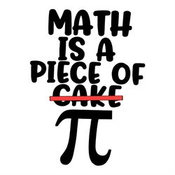Math Is A Piece Of No Cake Pi SVG Silhouette