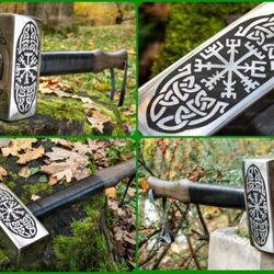 Unleash the Power of Mjolnir with this Engraved Thor Hammer Replica