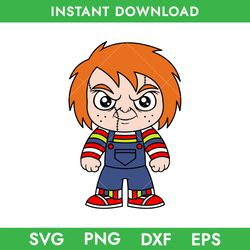 chucky chibi svg, chucky svg, horror movie svg, halloween svg, png dxf eps instant download