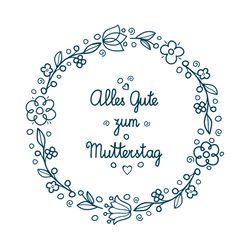 alles gute zum muttertag svg png, happy mother's day greeting svg