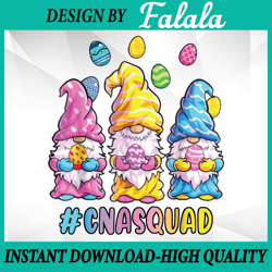 cna squad happy easter funny gnomes egg hunt colorful eggs png ,cute easter png, easter png, digital download