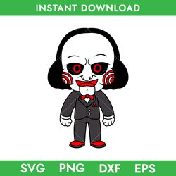 Chibi Jigsaw Svg, Jigsaw Svg, Horror Movie Svg, Horror Characters Svg, Halloween Svg, Png, Dxf, Eps Instant Download