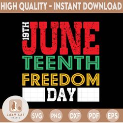 19th Juneteenth Freedom Day 1865 SVG, 19th 1865 svg, Black American Freedom svg, Vector Cut File, Clipart for Cricut, Di