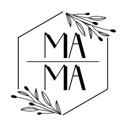 Mama Floral Hexagon Silhouette SVG, Mama Mom SVG