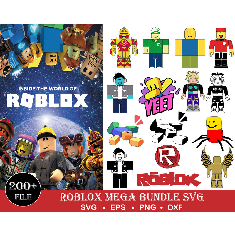 200 Roblox PNG, SVG Bundle, Kid Gaming SVGs, Kids Accessories SVGs, Roblox Clipart, Kids gaming art.jpg