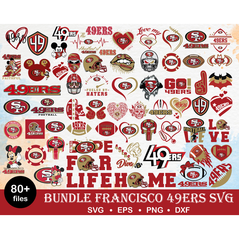 80 San Francisco 49ers Svg Bundle, San Francisco 49ers Svg, Sport Svg, Nfl Svg, Png, Dxf, Eps Digital File.jpg