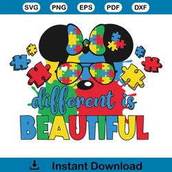 Different Is Beautiful SVG Autism Svg Cricut For Files Design Autism