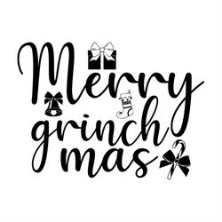 Merry grinch mas silhouette SVG, merry Christmas SVG, Grinch SVG