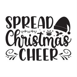 Spread Christmas Cheer Santa Hat Silhouette SVG