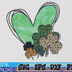 st patricks shamrock, st pattys day leopard print shamrock, lucky shamrock svg, eps, png, dxf, digital download