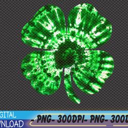 irish shamrock tie dye happy st patrick's day go lucky png, digital download