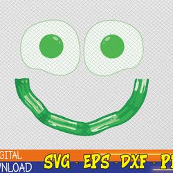 green eggs ham smile face brunch breakfast svg, eps, png, dxf, digital download