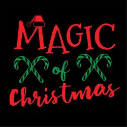 Magic of Christmas Candy Cane Santa Hat SVG PNG