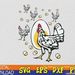 roseanne chicken - funny roseanne rooster and egg svg, eps, png, dxf, digital download