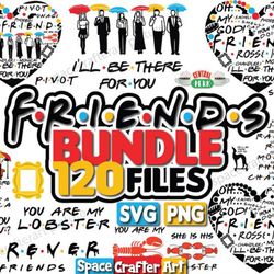 120 files friends svg eps png, friends bundle svg , for cricut, silhouette, digital, file cut, instant download