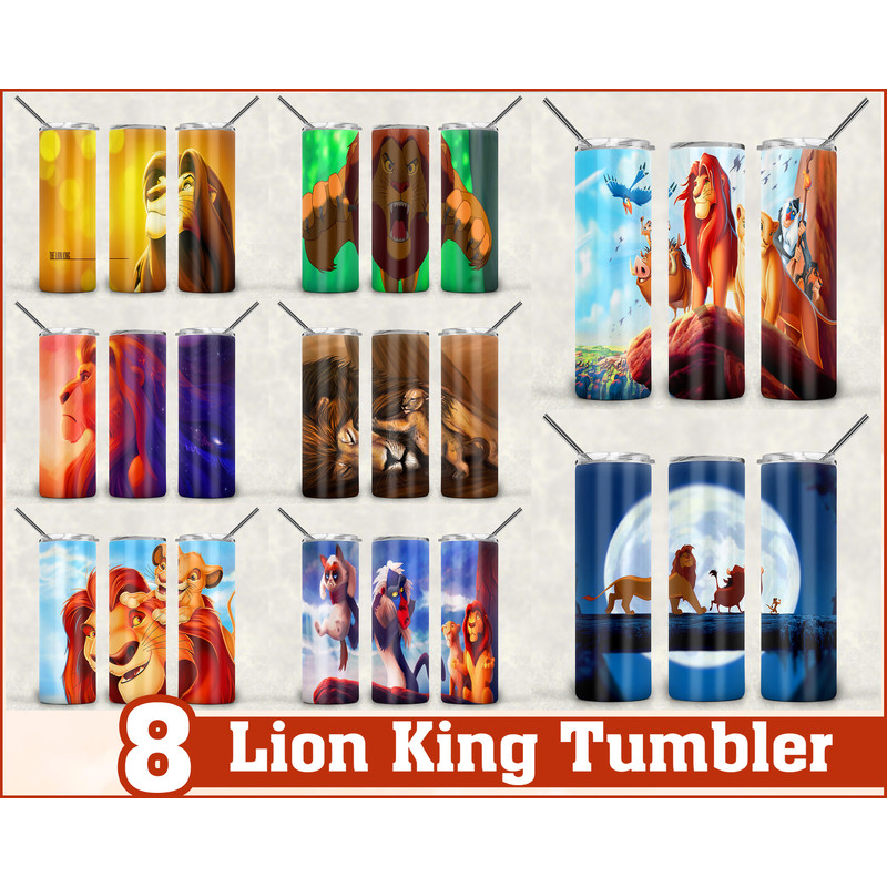 Lion King Tumbler, Lion King PNG, Tumbler design, Digital download.jpg