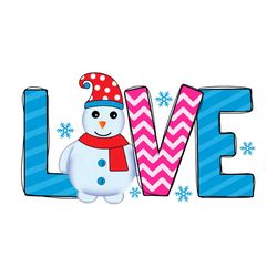 Love snow man Christmas PNG sublimation