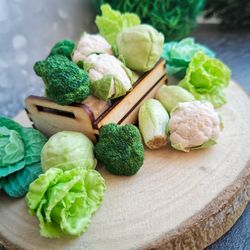 Miniature cabbage 1/6: Dollhouse food vegetables, miniature barbie food