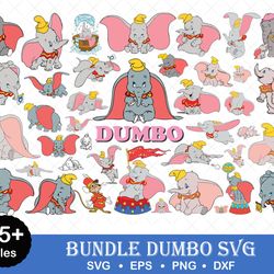 Dumbo Svg Bundle, Dumbo Svg, Baby Elephant Svg, Elephant Svg, Cut files, Digital Vector, Bundle Svg - Download
