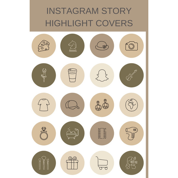 100 Lifestyle Instagram Highlight Icons. Neutral Instagram H - Inspire ...
