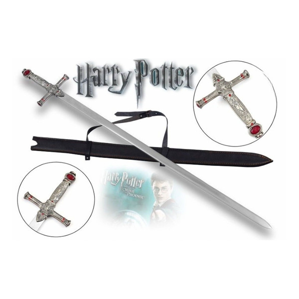Harry Potter Sword Of Gryffindor Movie Replica Fantasy Sword With Leather Sheath, Handmade Sword, Gift For Him, Gift For Husband, Birthday Gift (1).jpg
