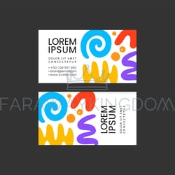 abstract vector simple shape business card template set