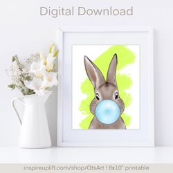 printable rabbit wall art, printable wall art, digital wall art, printable posters, printable posters wall art, printabl