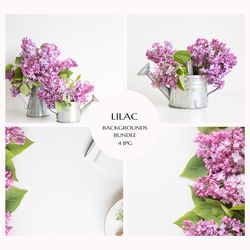 Lilac Background Bundle, Lilac Photo, Lilac Flat Lay Mockup, Lilac Mockup, Lilac Photography, Flat Lay Mockup, JPG Mock