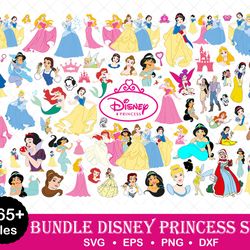 Princess Svg Bundle, Princess Svg, Disney Svg, Cartoon Clipart Files, Digital Vector File, Bundle Svg - Downlo