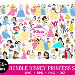 princess svg bundle, princess svg, disney svg, cartoon clipart files, digital vector file, bundle svg - downlo