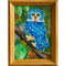 framed owl painting