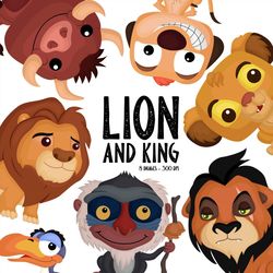 lion king characeters and friends png clipart bundle