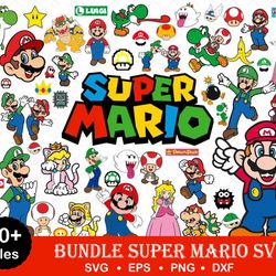 super mario svg bundle, super mario svg, mario svg, cartoon clipart files, digital vector file, bundle svg - downlo