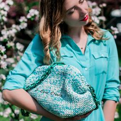 Crochet bag pattern Crochet clasp purse English Video Tutorial PDF pattern pouch bag with a snap Crochet pattern