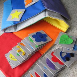 Color Sorting mat and felt cards, Toddler Preschool Activity, Learning Colors, Colors Match Game , Montessori Learning