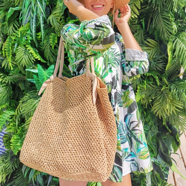 Large Raffa Bag Pattern Crochet bag pattern, raffia bag video tutorial in English, s - Inspire ...