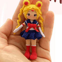 MOON SAILOR miniature amigurumi English pattern doll PDF