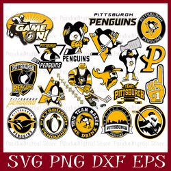 Pittsburgh Penguins svg, Pittsburgh Penguins Bundle, Pittsburgh Penguins logo, nhl Bundle, nhl Logo, nhl svg