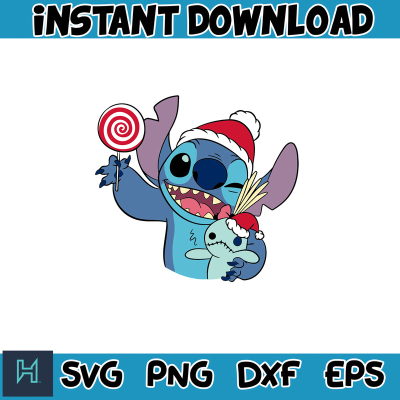 Christmas Stitch svg, Chritmas cartoon svg, Stitch Clipart, Christmas bundle svg, cricut svg files (14).jpg