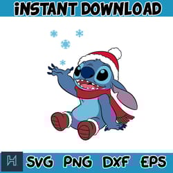 christmas stitch svg, chritmas cartoon svg, stitch clipart, christmas bundle svg, cricut svg files (19)