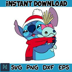christmas stitch svg, chritmas cartoon svg, stitch clipart, christmas bundle svg, cricut svg files (21)