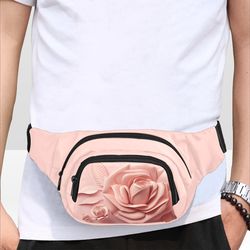 Rose Flower Fanny Pack, Waist Bag