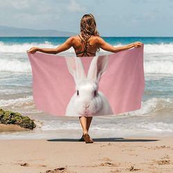 White Rabbit Beach Towel