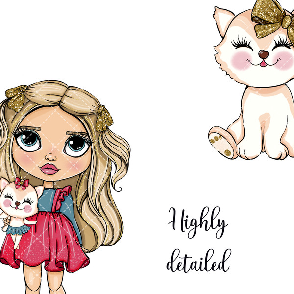dolls-with-kittens-planner-stickers