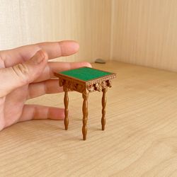 Lumber table for a dollhouse in 1:12 scale.
