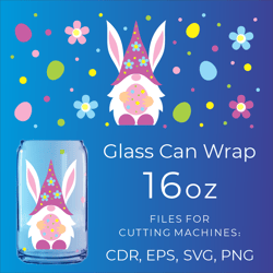 easter gnome | libbey can glass design svg