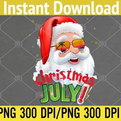 funny christmas in july shirt summer santa sunglasses xmas png digital download
