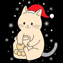 Cartoon Christmas SVG PNG, Santa hat SVG, snow SVG