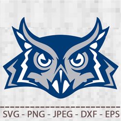 rice owls logo svg png jpeg  dxf digital cut vector files for silhouette studio cricut design